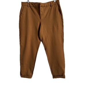 Liverpool Los Angeles Kelsey Knit Trousers Camel Brown Stretch Pants Size 16/33